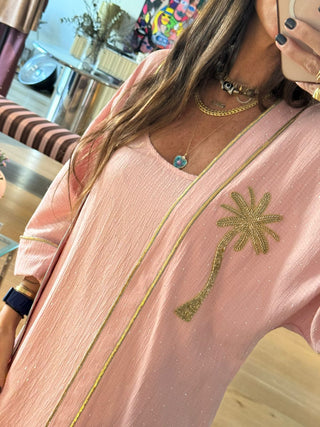 Desert Stone - Long sleeves abaya with inner dress