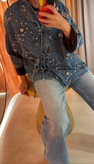 Disco Denim Wrap Jacket
